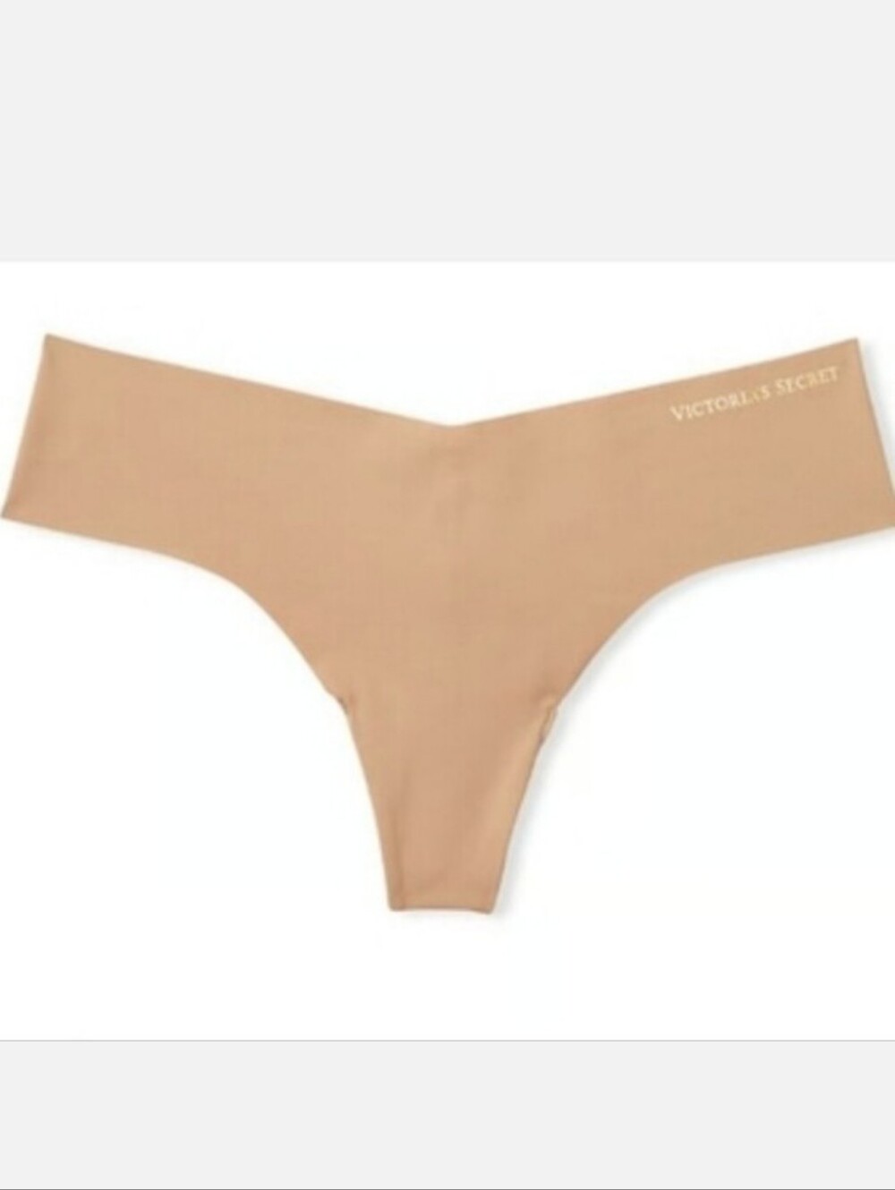 Victoria's secret very sexy No Show Thong panty PRALINE BEIGE LARGE